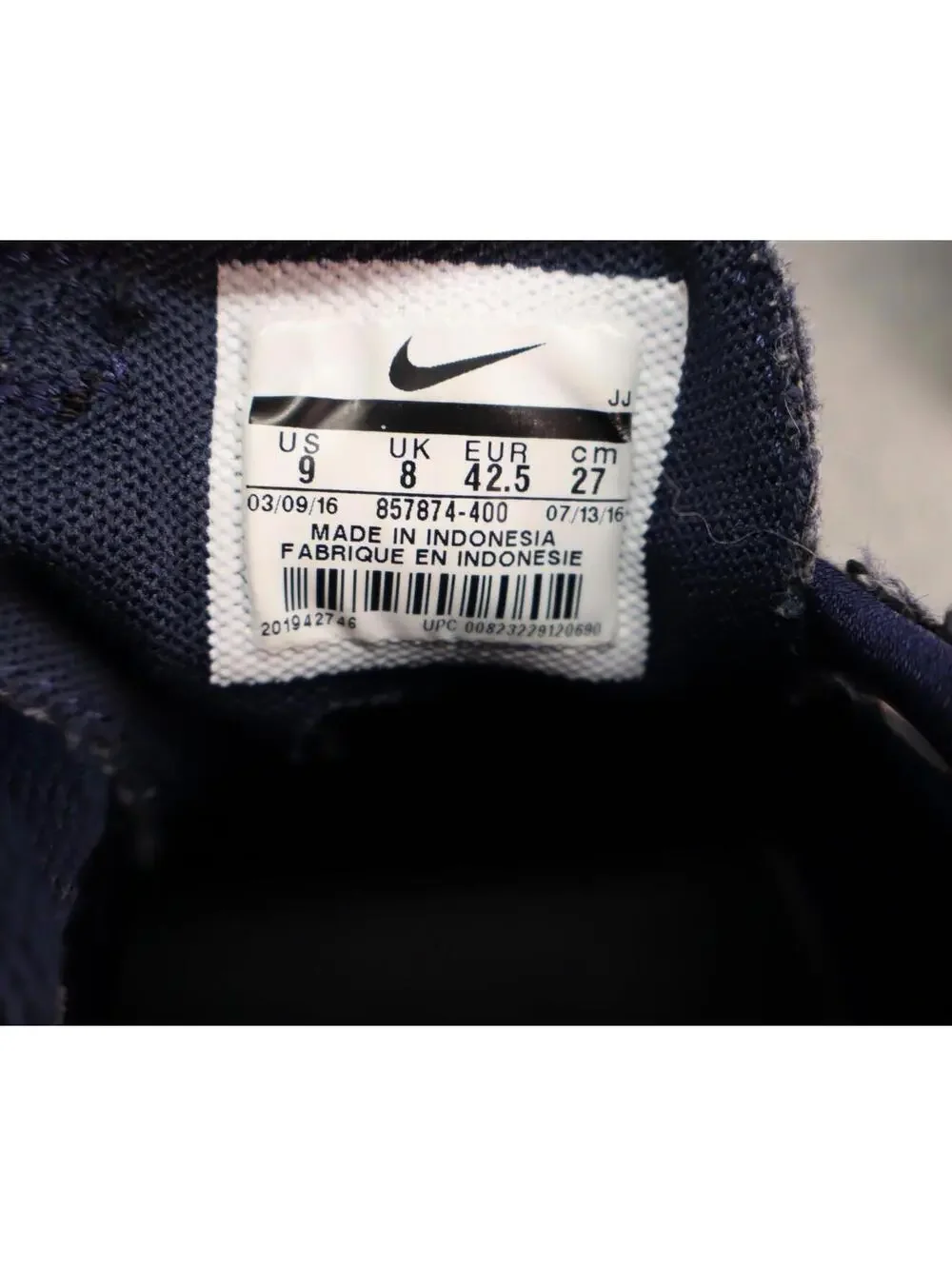 Nike Air Footscape Woven Chukka SE Obsidian 857874-400 sz 9